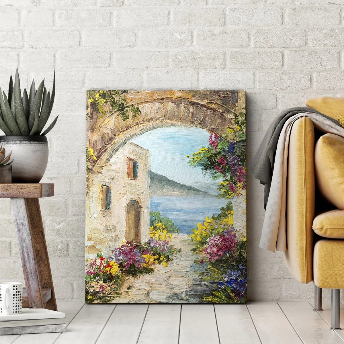 Bild auf Leinwand - Leinwandbild - Charme einer Küstenprovinz - 55x100 cm