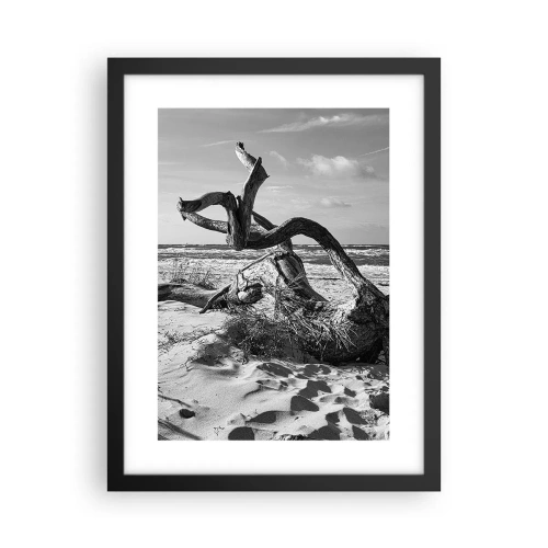 Poster in einem schwarzem Rahmen - Meeresskulptur - 30x40 cm
