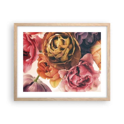 Poster in einem Rahmen aus heller Eiche - Eine Feier des Lebens - 50x40 cm