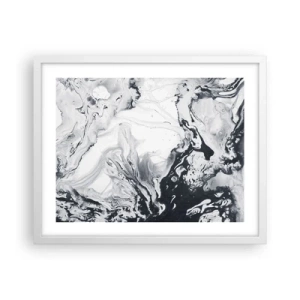 Poster in einem weißen Rahmen - Das Innere der Erde - 50x40 cm