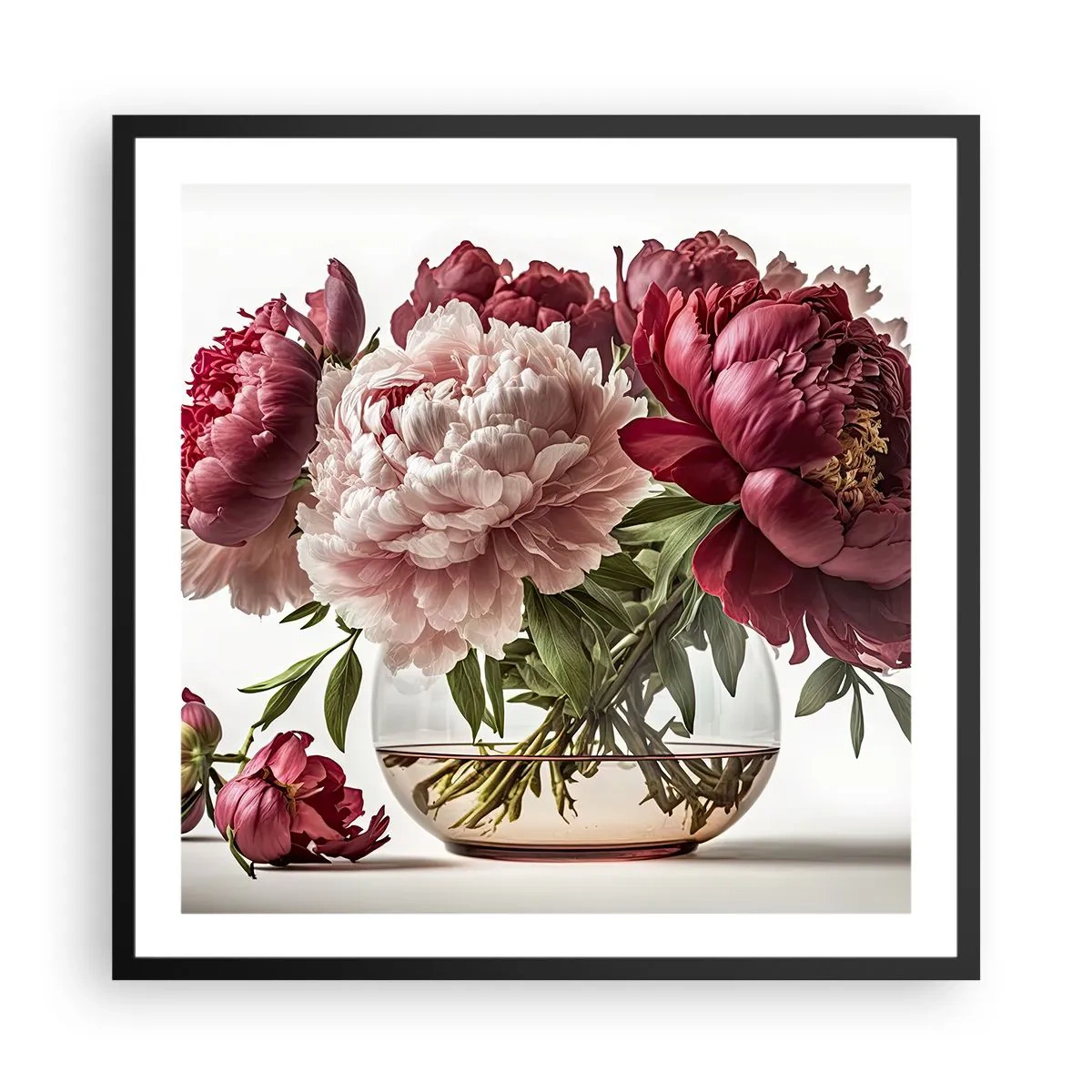 Poster in einem schwarzem Rahmen - In voller Schönheit - 60x60 cm