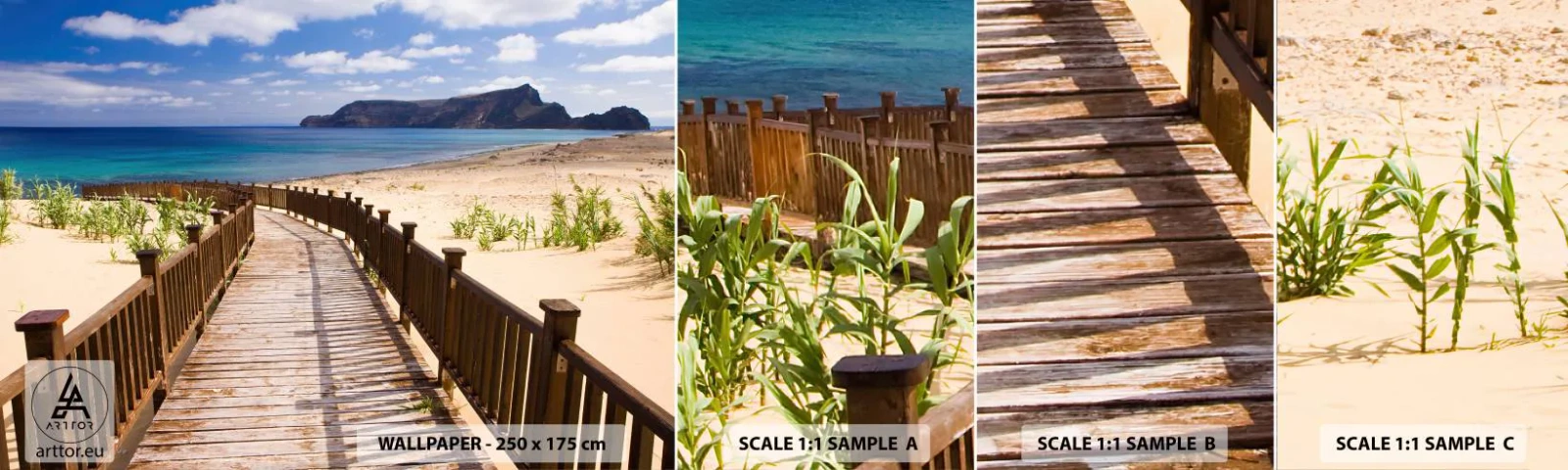 Fototapetenmuster Standard Eco - Bring mich zu den glücklichen Inseln - Landschaft, Strand, Madeira - 100x30 cm