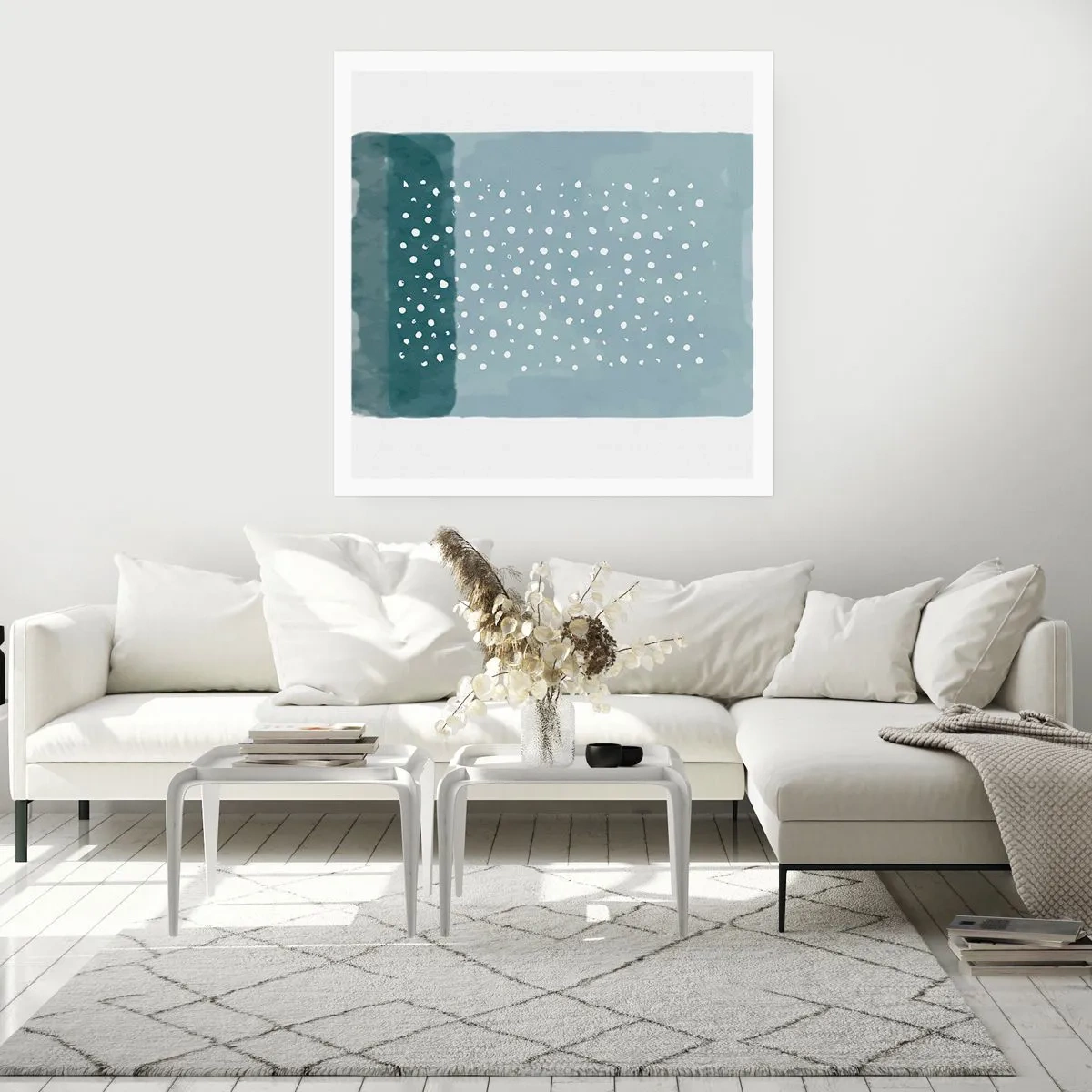 Poster - Auf Blau gewachsen - 30x30 cm