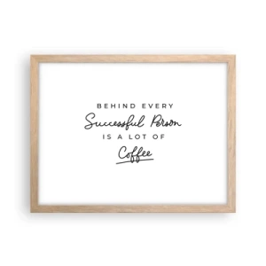 Poster in einem Rahmen aus heller Eiche - Erfolgsgeheimnis - 40x30 cm