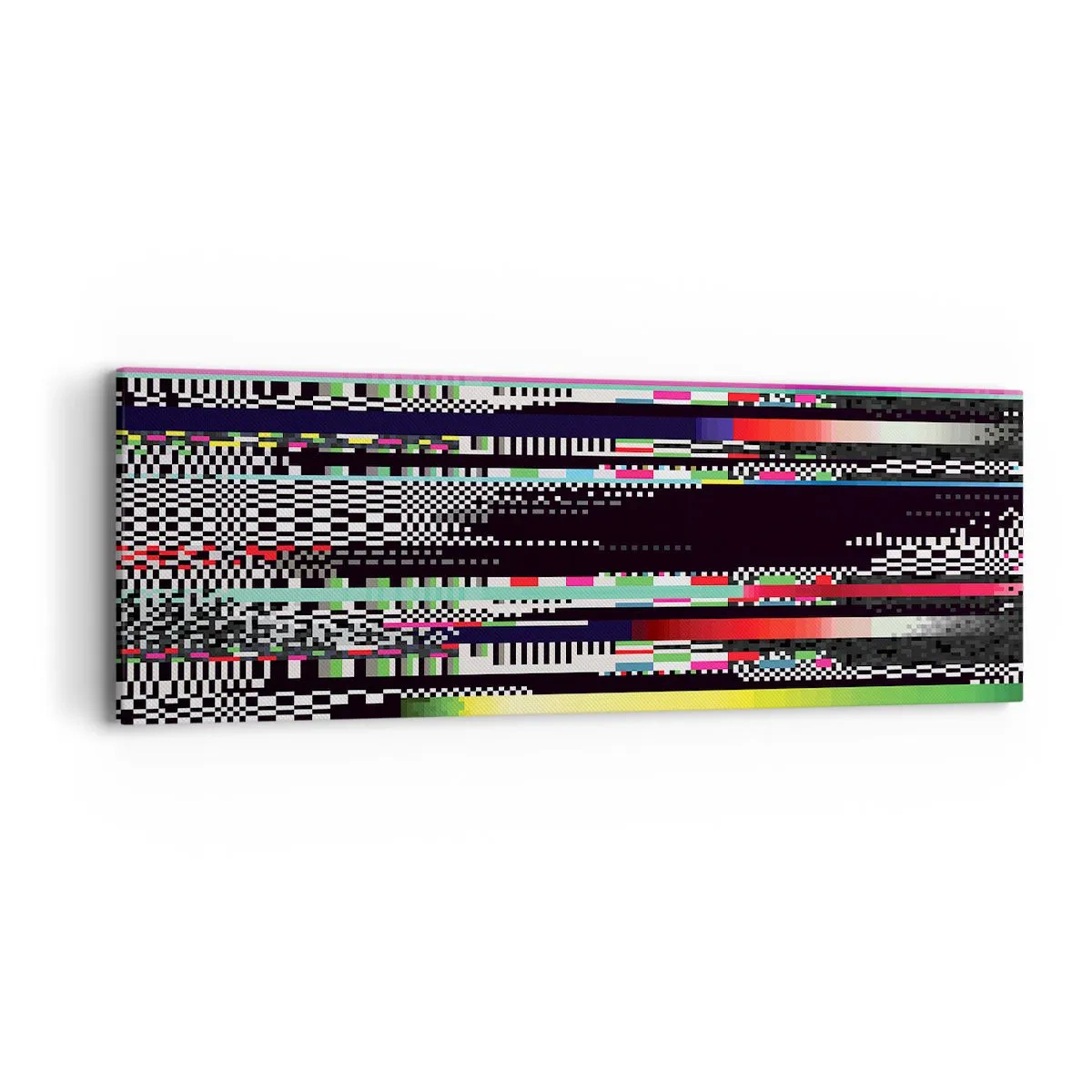 Bild auf Leinwand - Leinwandbild - Das Kontrollbild der Realität - 90x30 cm