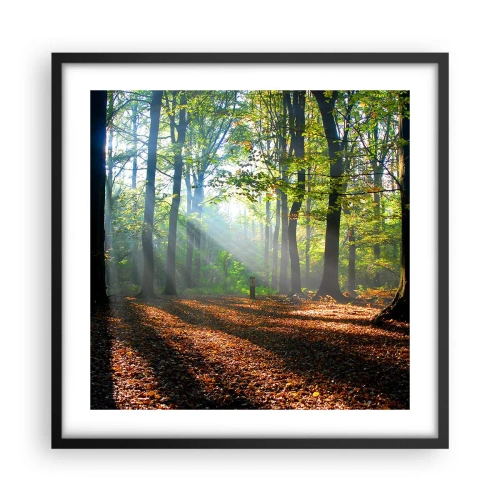 Poster in einem schwarzem Rahmen - Licht und Schatten - 50x50 cm