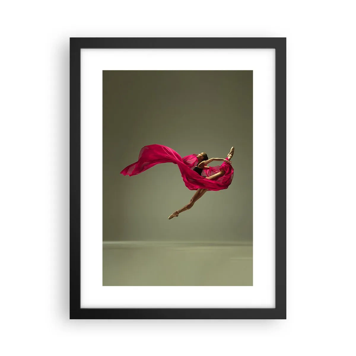 Poster in einem schwarzem Rahmen - Tanzende Flamme - 30x40 cm