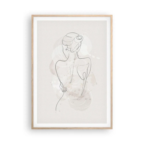 Poster in einem Rahmen aus heller Eiche - Wie ein sensibles Instrument - 70x100 cm