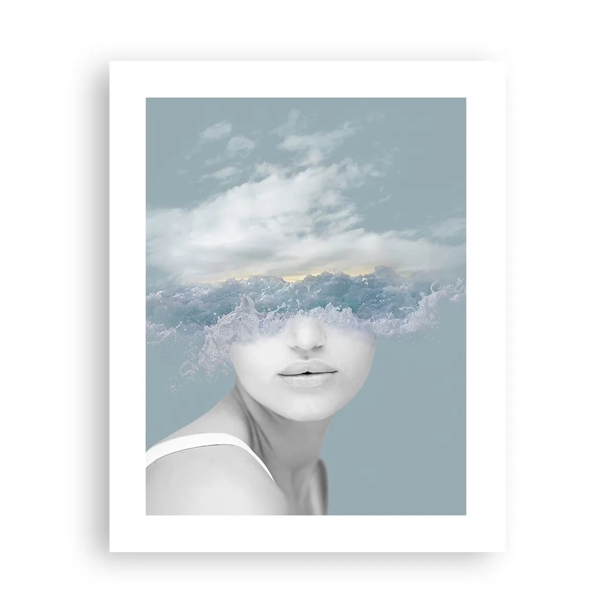 Poster - Mit dem Kopf in den Wolken - 40x50 cm