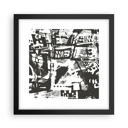 Poster in einem schwarzem Rahmen - Ordnung oder Chaos? - 30x30 cm