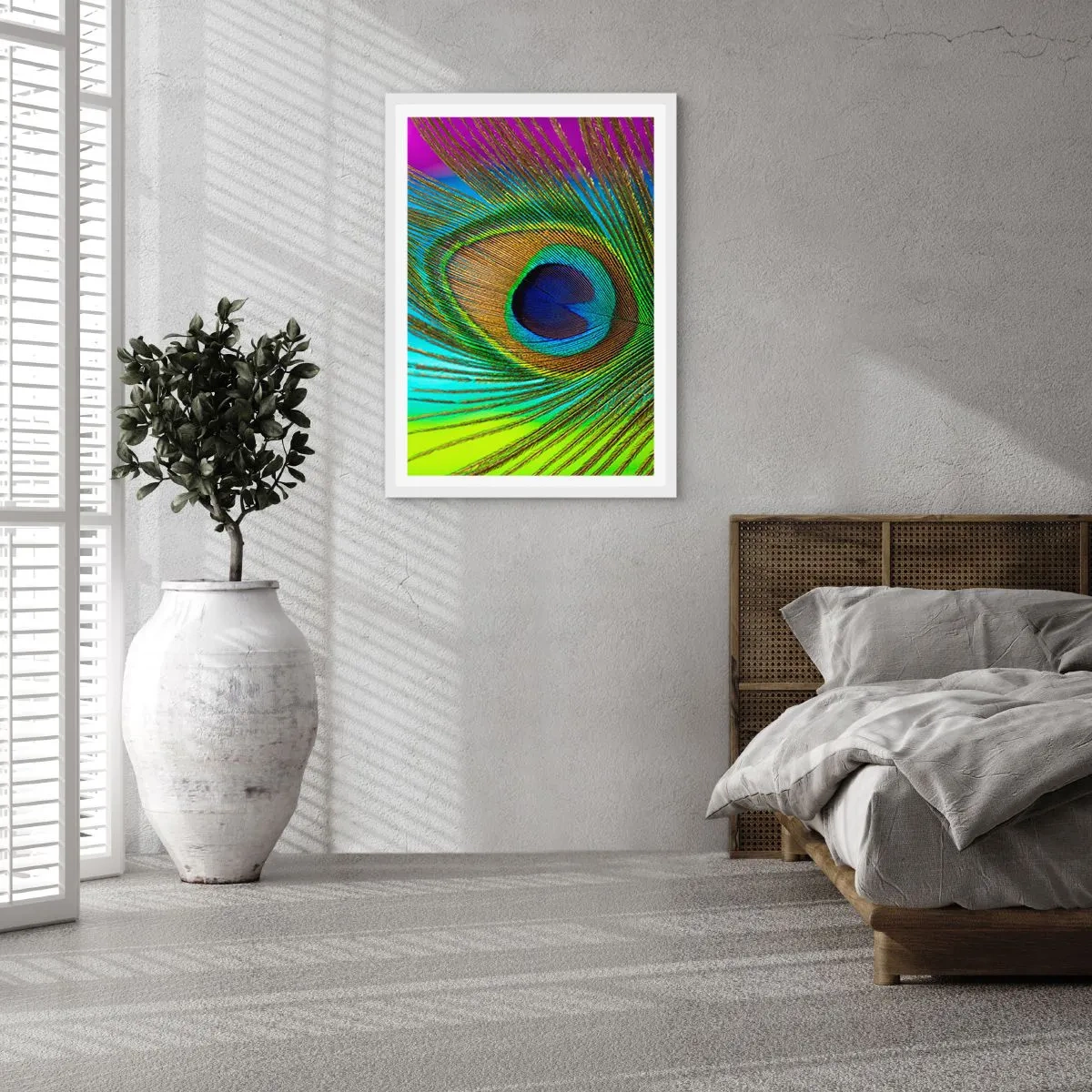Poster in einem weißen Rahmen - Auge in Auge - 70x100 cm