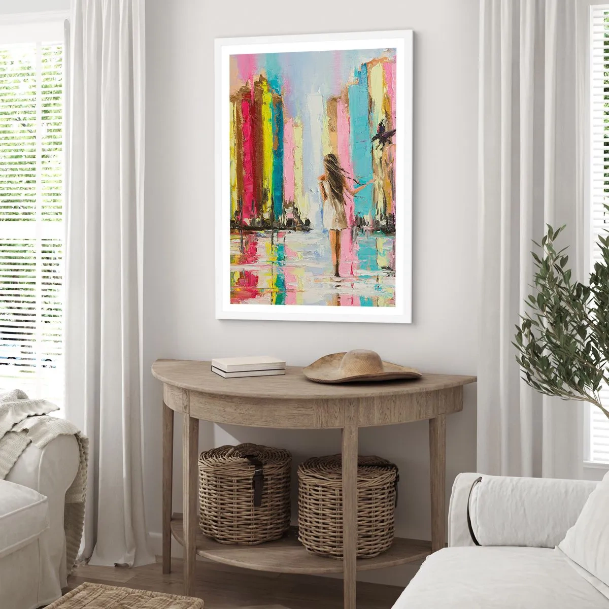 Poster in einem weißen Rahmen - Folge mir - 50x70 cm