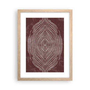 Poster in einem Rahmen aus heller Eiche - Der Raum spricht - 30x40 cm