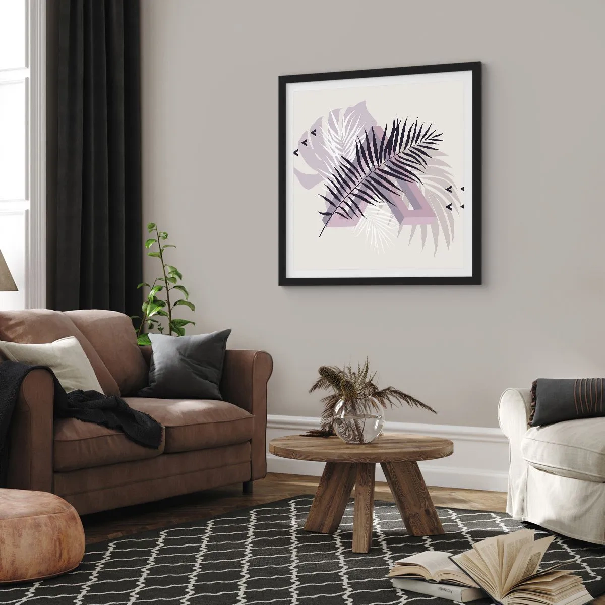 Poster in einem schwarzem Rahmen - Der Schatten des Schattens - 40x40 cm