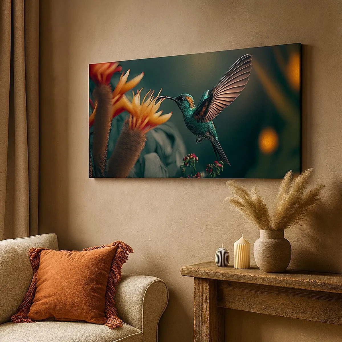 Bild auf Leinwand - Leinwandbild - Wirklich buntes Leben - 100x40 cm