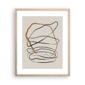 Poster in einem Rahmen aus heller Eiche - Komposition – Looptanz - 40x50 cm