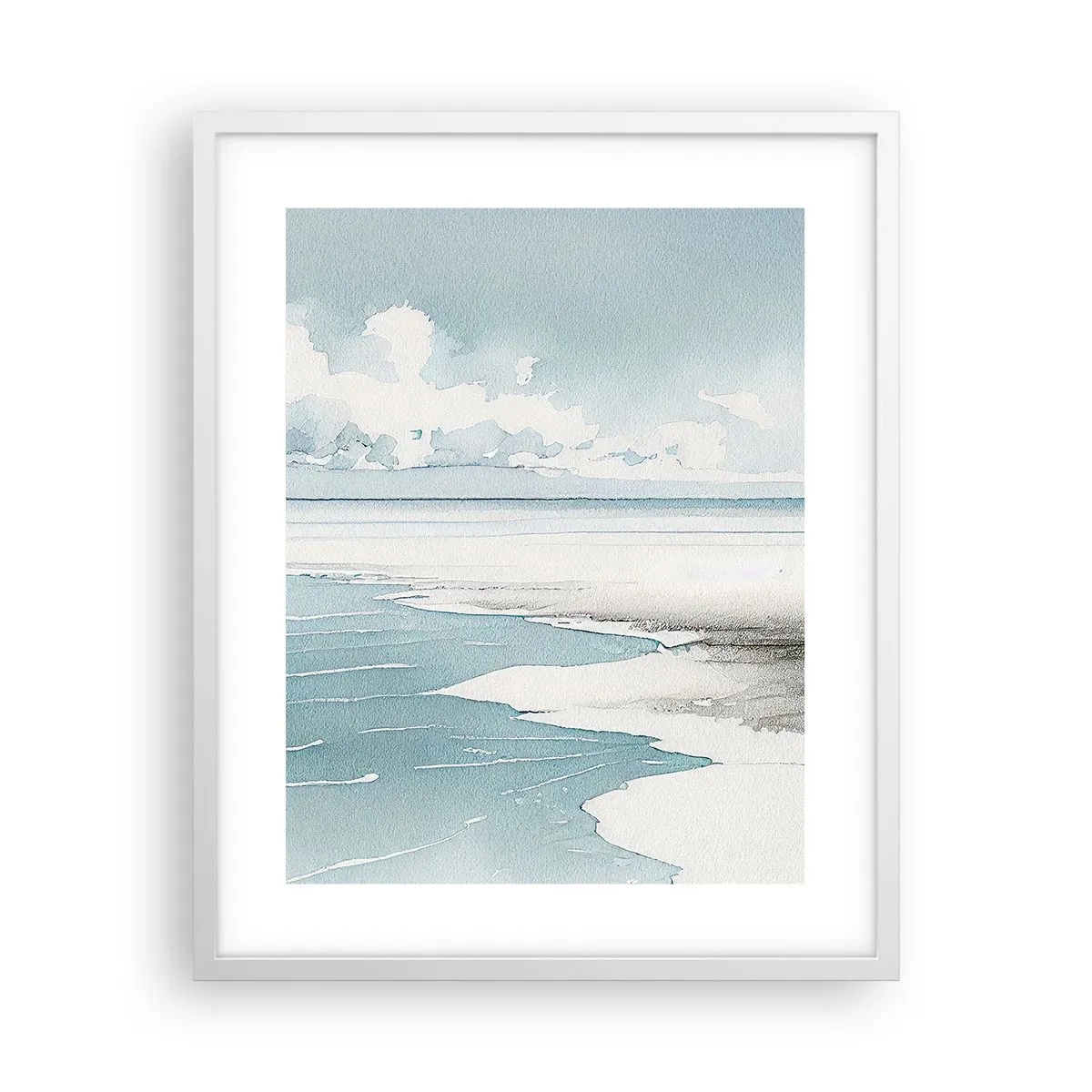 Poster in einem weißen Rahmen - Sanfte Flut - 40x50 cm