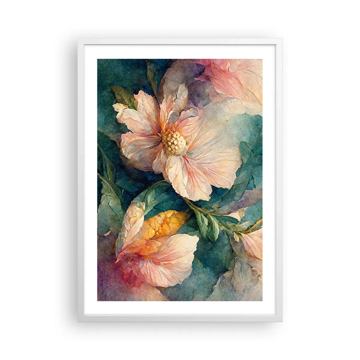 Poster in einem weißen Rahmen - Pure Subtilität - 50x70 cm