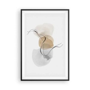 Poster in einem schwarzem Rahmen - Luftperlen - 61x91 cm