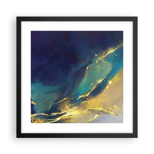 Poster in einem schwarzem Rahmen - Der goldene Teich - 40x40 cm