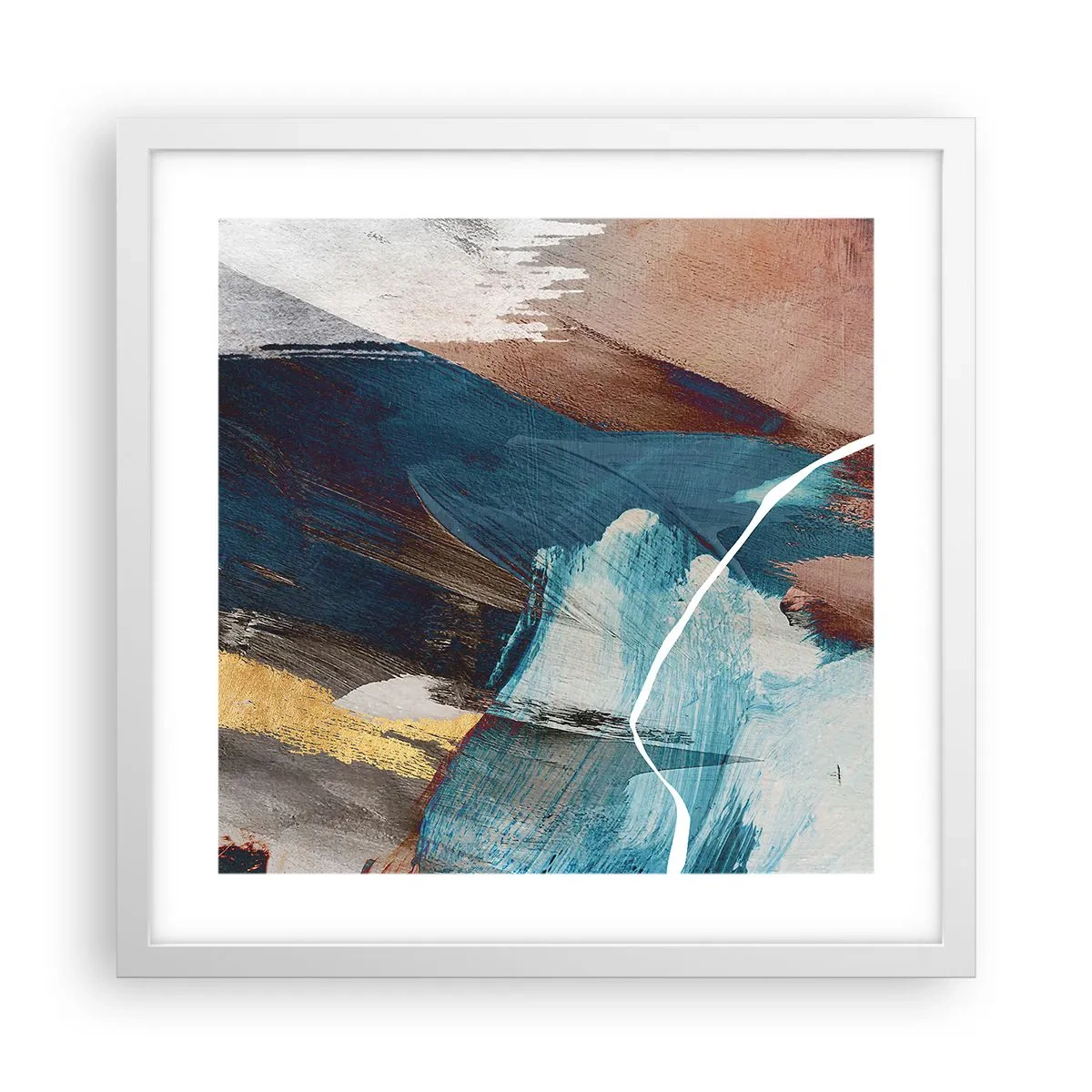 Poster in einem weißen Rahmen - Großzügig und mit Energie - 40x40 cm