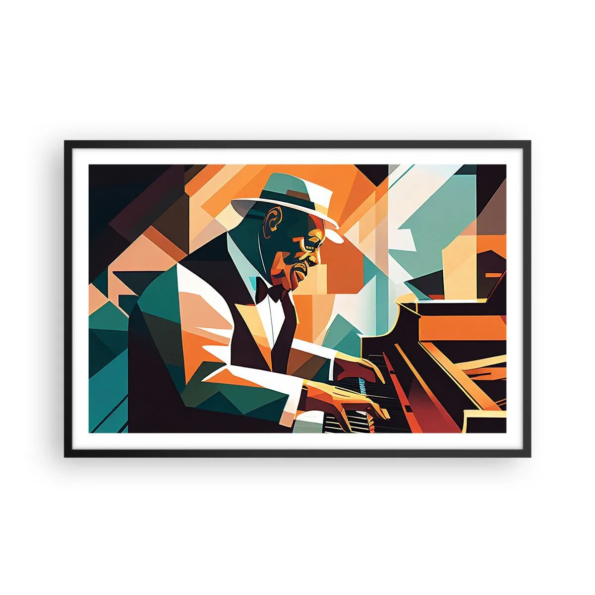 Poster in einem schwarzem Rahmen - Alles vom Jazz - 91x61 cm