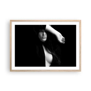 Poster in einem Rahmen aus heller Eiche - Schule der Verführung - 70x50 cm