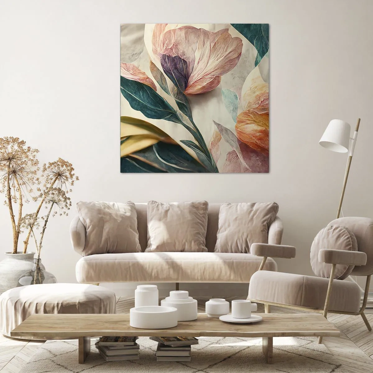 Bild auf Leinwand - Leinwandbild - Blumen der südlichen Inseln - 50x50 cm