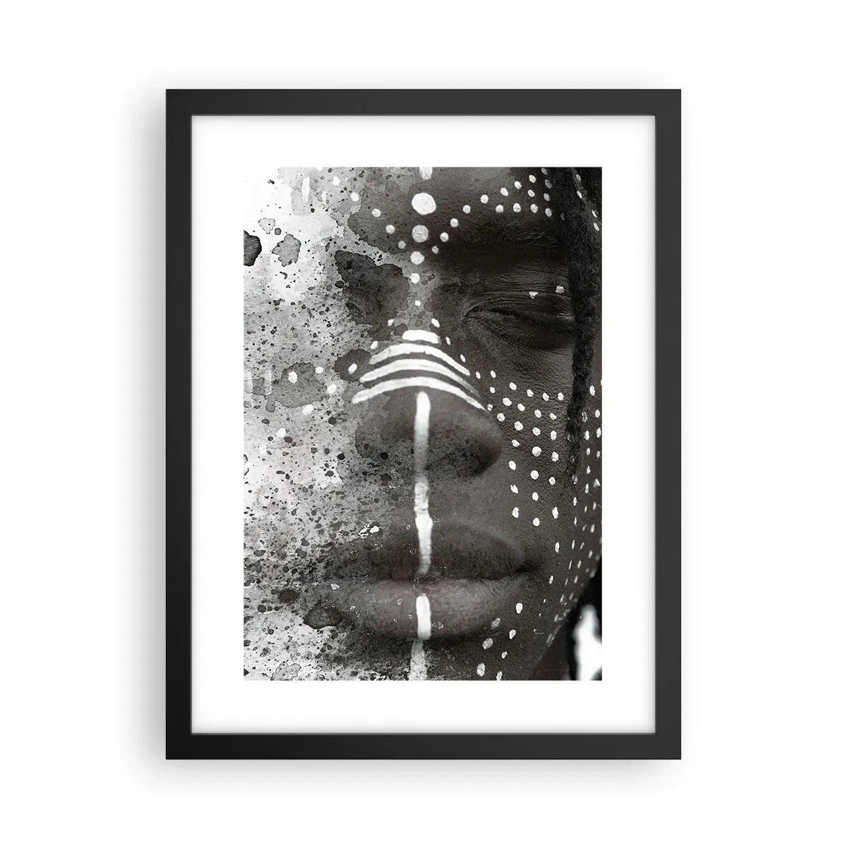 Poster in einem schwarzem Rahmen - Entdecke den Urgeist - 30x40 cm