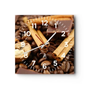 Wanduhr - Glasuhr - Konzert der Aromen - 30x30 cm