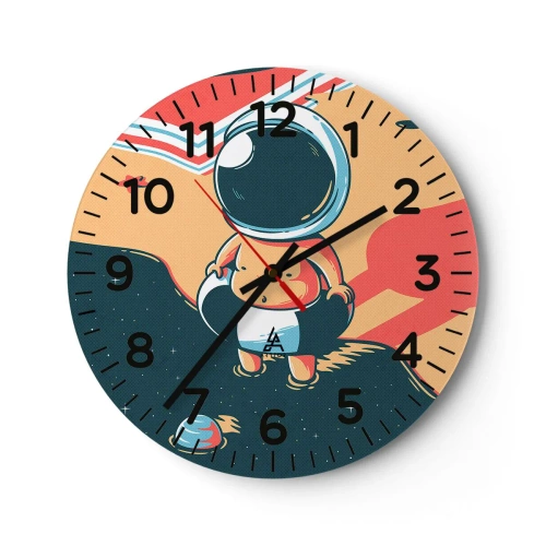 Wanduhr - Glasuhr - Aus einer anderen Perspektive - 30x30 cm