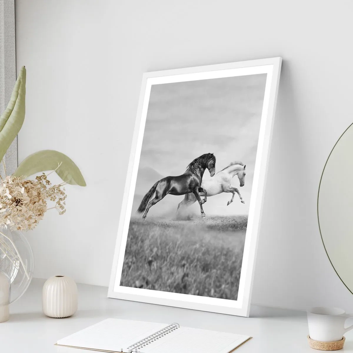 Poster in einem weißen Rahmen - Engel und Dämonen - 70x100 cm