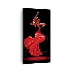 Bild auf Leinwand - Leinwandbild - Der feurige Geist des Flamenco - 55x100 cm
