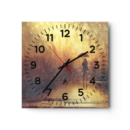 Wanduhr - Glasuhr - Ich habe das Gefühl, dass mich jemand ansieht - 40x40 cm