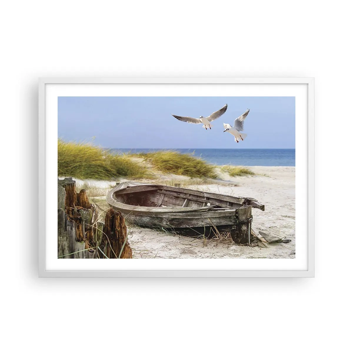 Poster in einem weißen Rahmen - In Wind gebadet - 70x50 cm