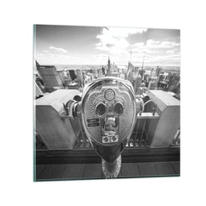 Glasbild - Bild auf glas - Stadt über den Städten - 70x70 cm