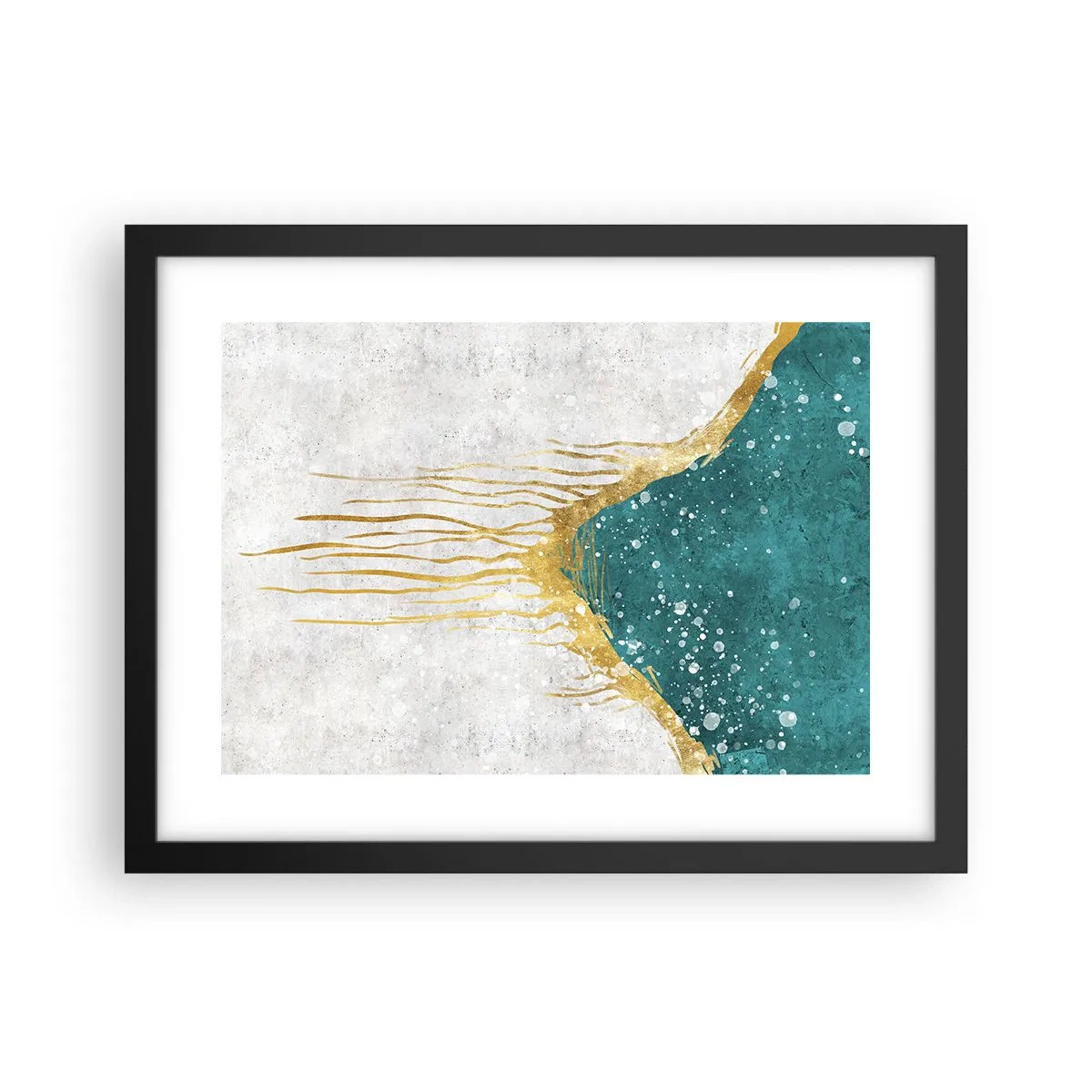 Poster in einem schwarzem Rahmen - Goldene Flut - 40x30 cm