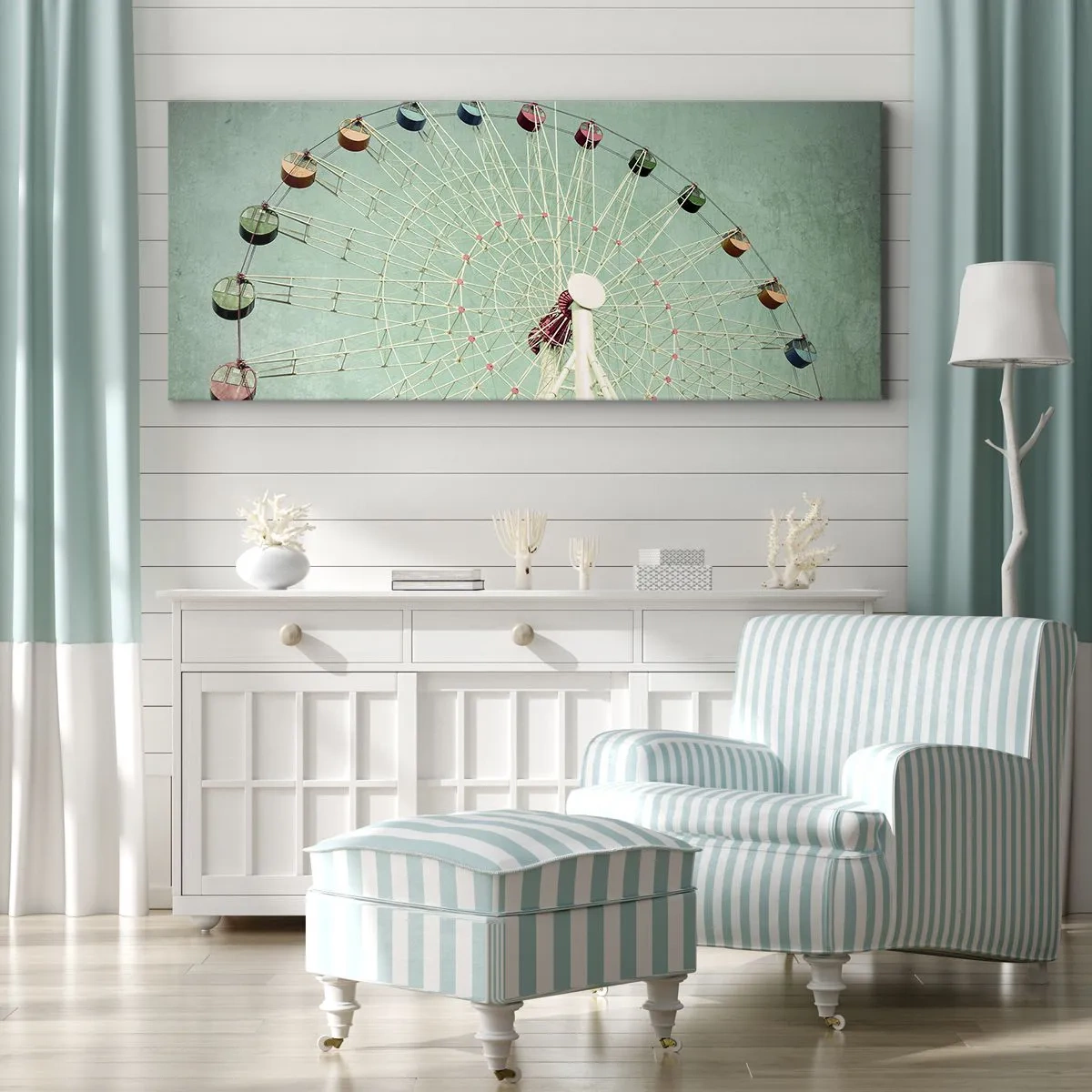 Bild auf Leinwand - Leinwandbild - Wir laden zum Spiel ein - 100x40 cm