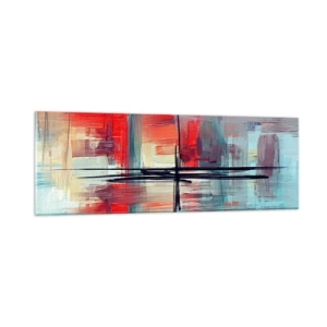 Glasbild - Bild auf glas - Landschaft in einer unbekannten Dimension - 90x30 cm