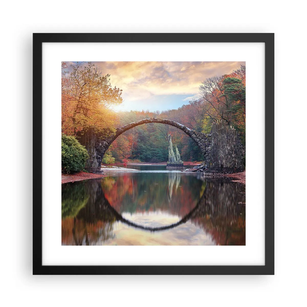 Poster in einem schwarzem Rahmen - Auf der anderen Seite des Spiegels - 40x40 cm