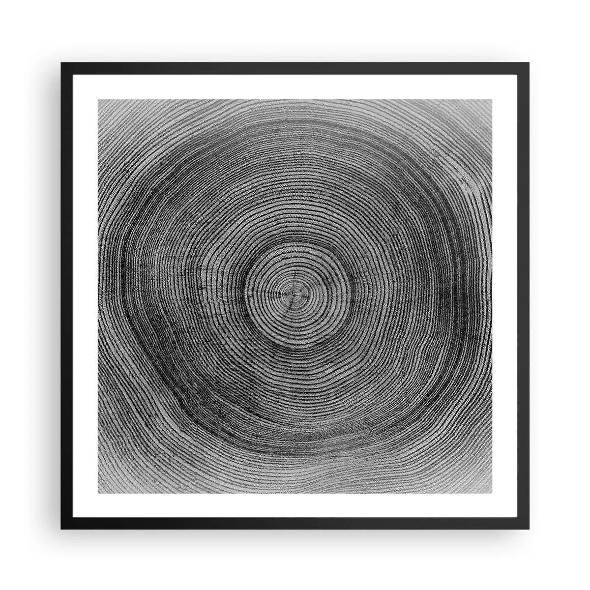 Poster in einem schwarzem Rahmen - Zeichen der Zeit - 60x60 cm