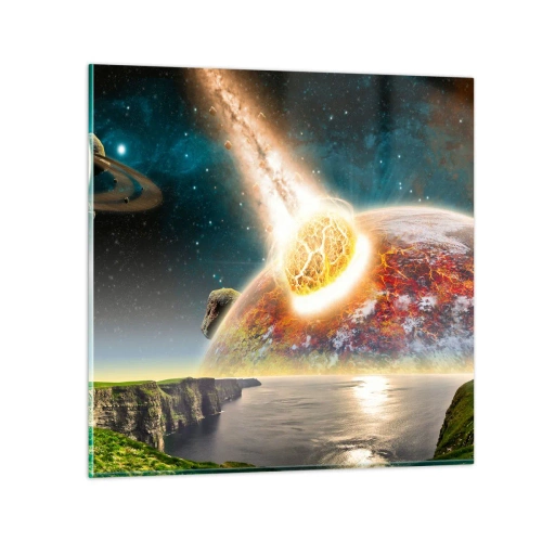 Glasbild - Bild auf glas - Kosmisches Drama - 40x40 cm