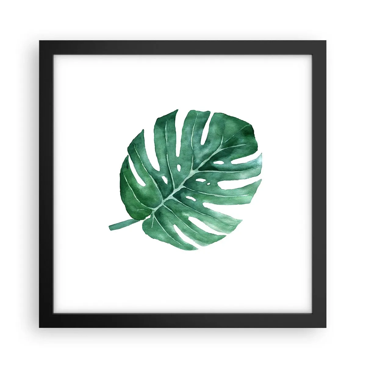 Poster in einem schwarzem Rahmen - Grünes Konzept - 30x30 cm