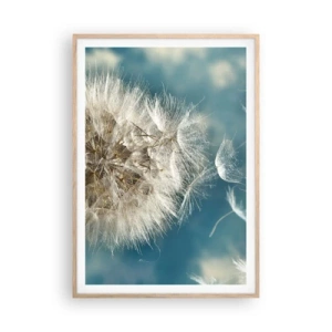 Poster in einem Rahmen aus heller Eiche - Engelsatem - 70x100 cm