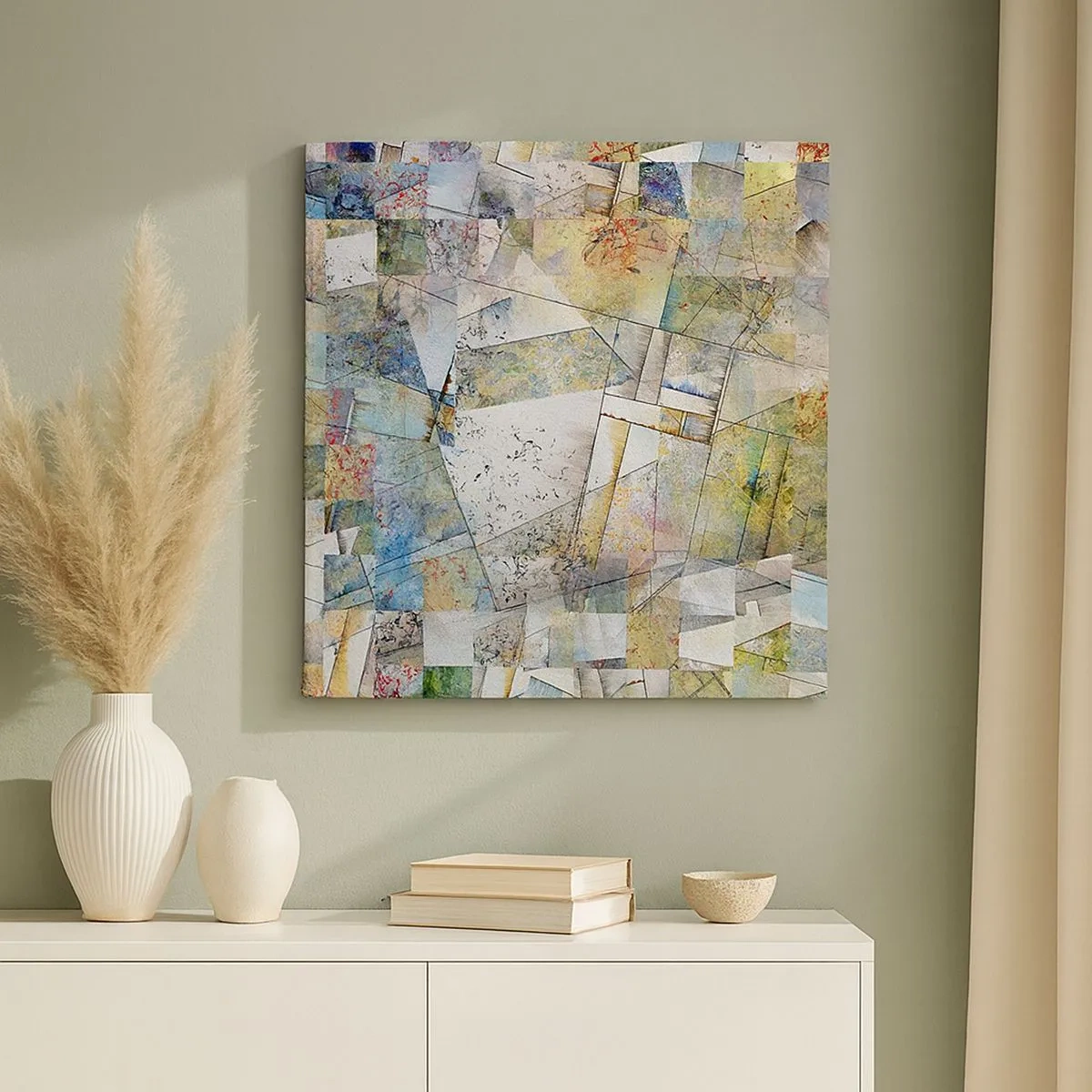 Bild auf Leinwand - Leinwandbild - Geometrische Mischung - 30x30 cm