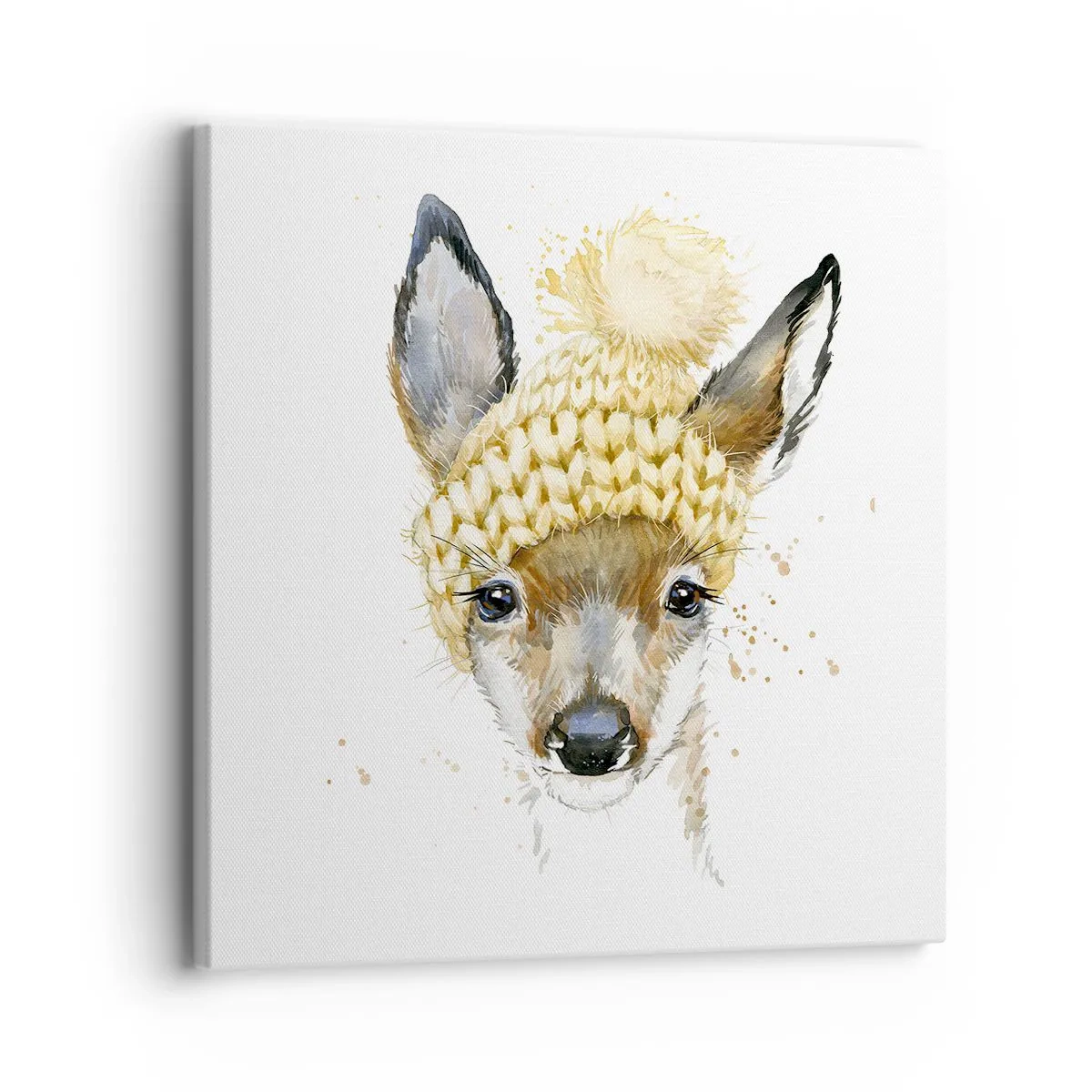 Bild auf Leinwand - Leinwandbild - Für den Winter im verschneiten Wald - 30x30 cm