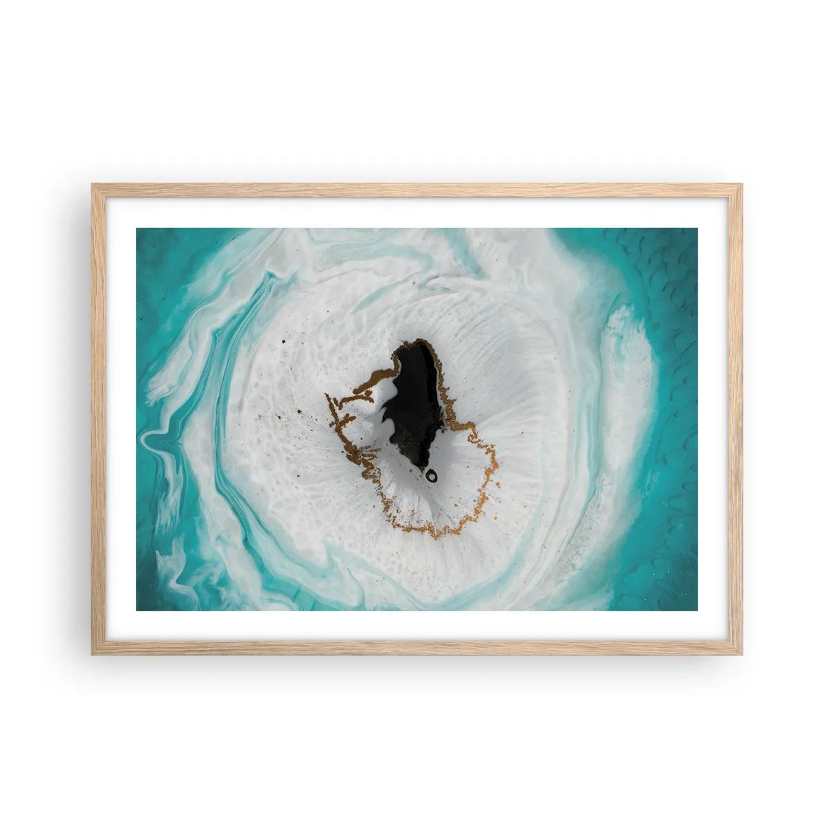 Poster in einem Rahmen aus heller Eiche - Nach Innen eindringen - 70x50 cm