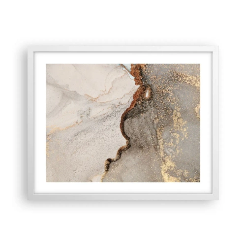 Poster in einem weißen Rahmen - An der Grenze der Farben - 50x40 cm