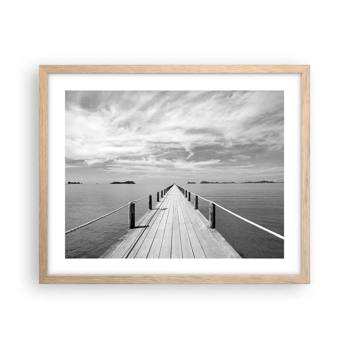 Poster in einem Rahmen aus heller Eiche - Oder vielleicht eine Reise ... - 50x40 cm