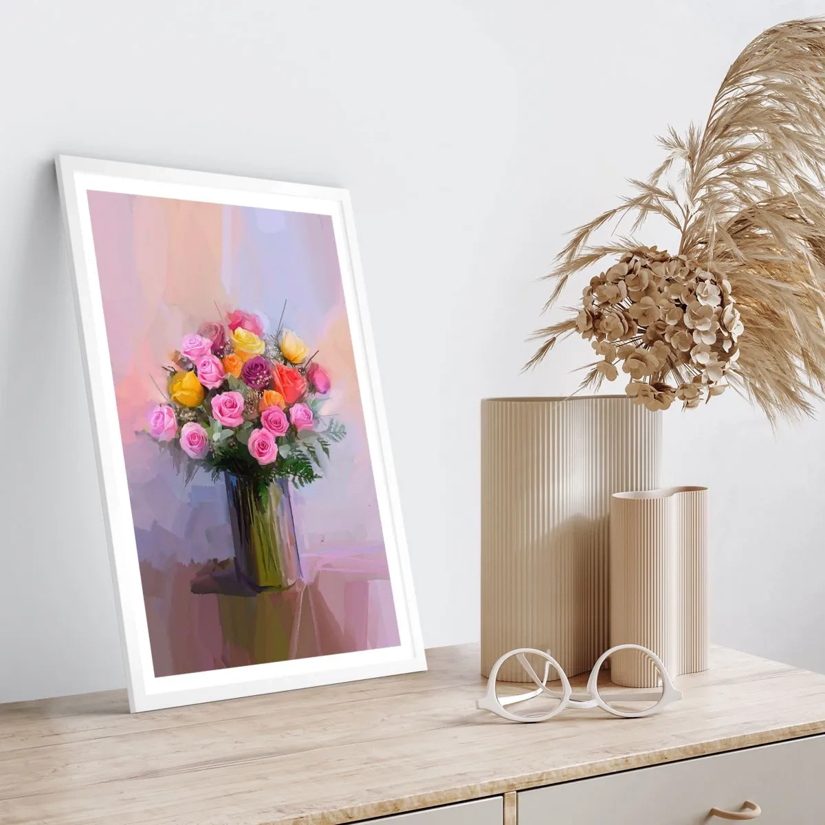 Poster in einem weißen Rahmen - Festgehaltene Schönheit - 50x70 cm